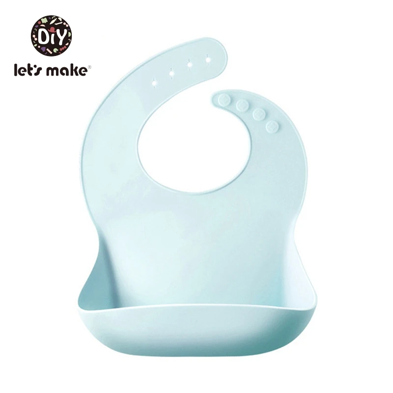 blue Let's Make/детские вещи, Детские нагрудники и салфетки для отрыжки, 1 предмет, хлопковый нагрудник, мультяшный силиконовый прорезыватель, не содержит бисфенола, детские вещи, одежда для кормления - Цвет: blue