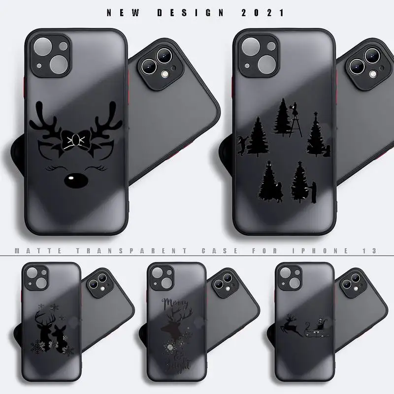 

Merry christmas happy learning Phone Case for iphone 13 12 XS 11 pro max mini SE 2020 7 8 plus X XR case matte transparent coque