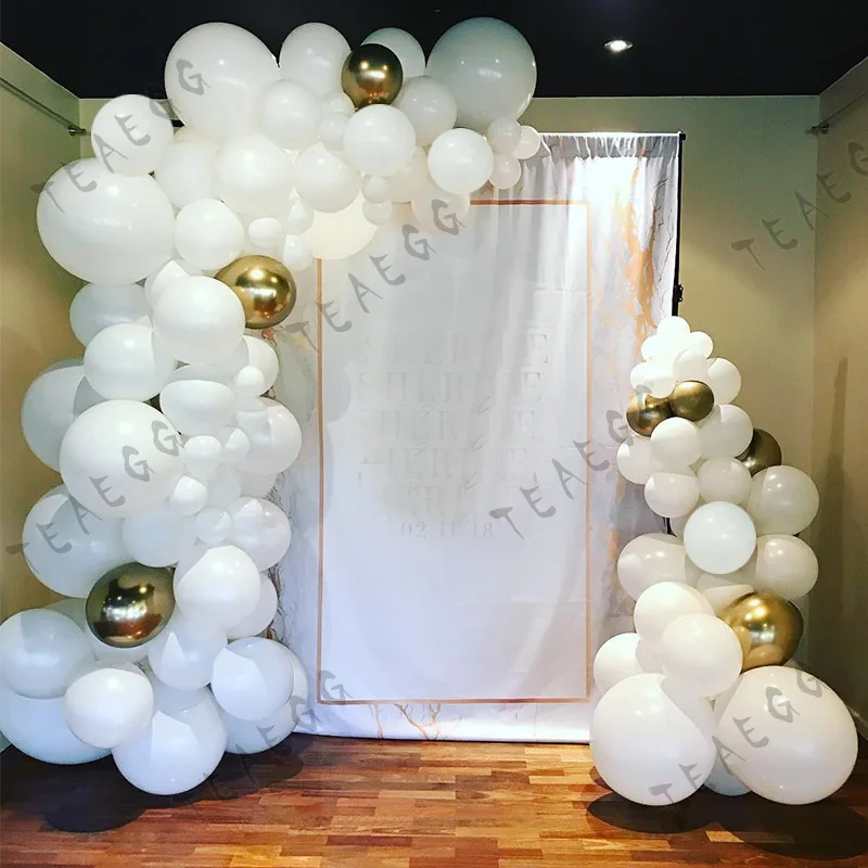 

Baby Happy Birthday Balloons Garland Arch Kit Gold Globos Baby Shower Supplies Christening Bridal Wedding Party Decors