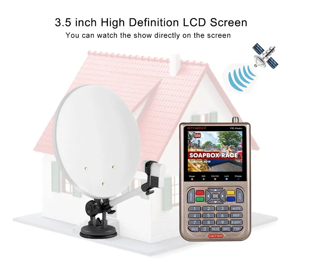 GTmedia V8 Finder метр DVB S2/S2X спутниковый finder satfinder лучше чем freesat v8 цифровой Sat