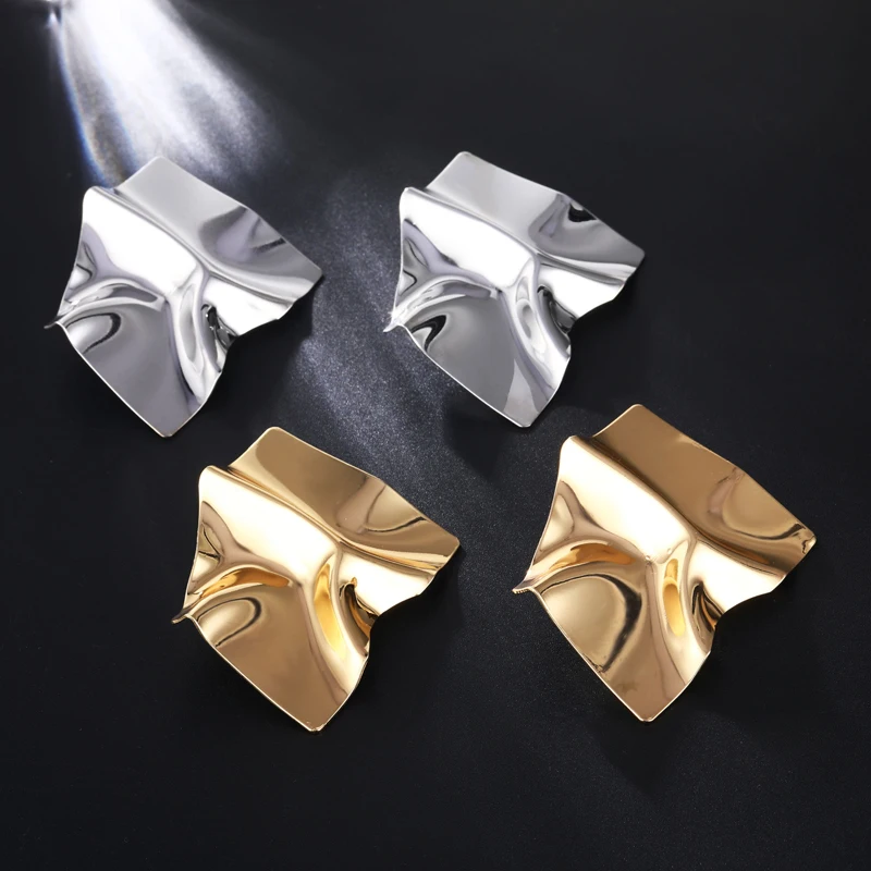 Модные Эффектные серьги индивидуальные массивные геометрические необычные из