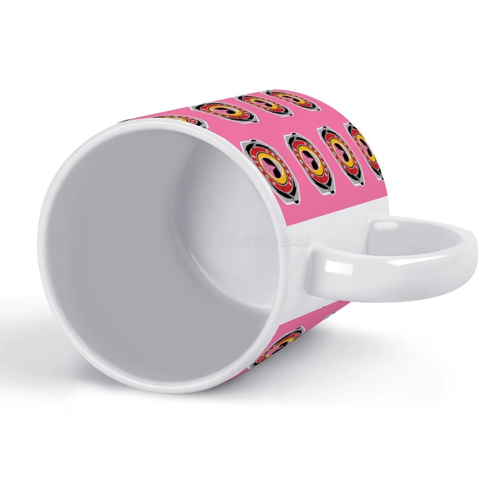 Белая кружка Pink Hero Ranger объемом 11 унций с юмористическим рисунком из керамики для кофе, чая или молока с героями супергеройских телешоу 90-х годов и девушками из ретрофильмов.
