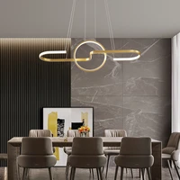 dining room chandelier led simple modern long strip office nordic living room light creative line minimalist chandeliers