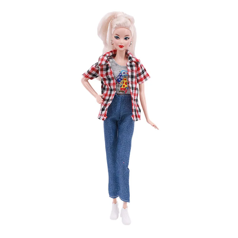 

2021 New Paris Fashion Dress Trousers Outfit Suit Sets for Barbie BJD FR SD Doll Clothes Collection Accessories Toys for Girl