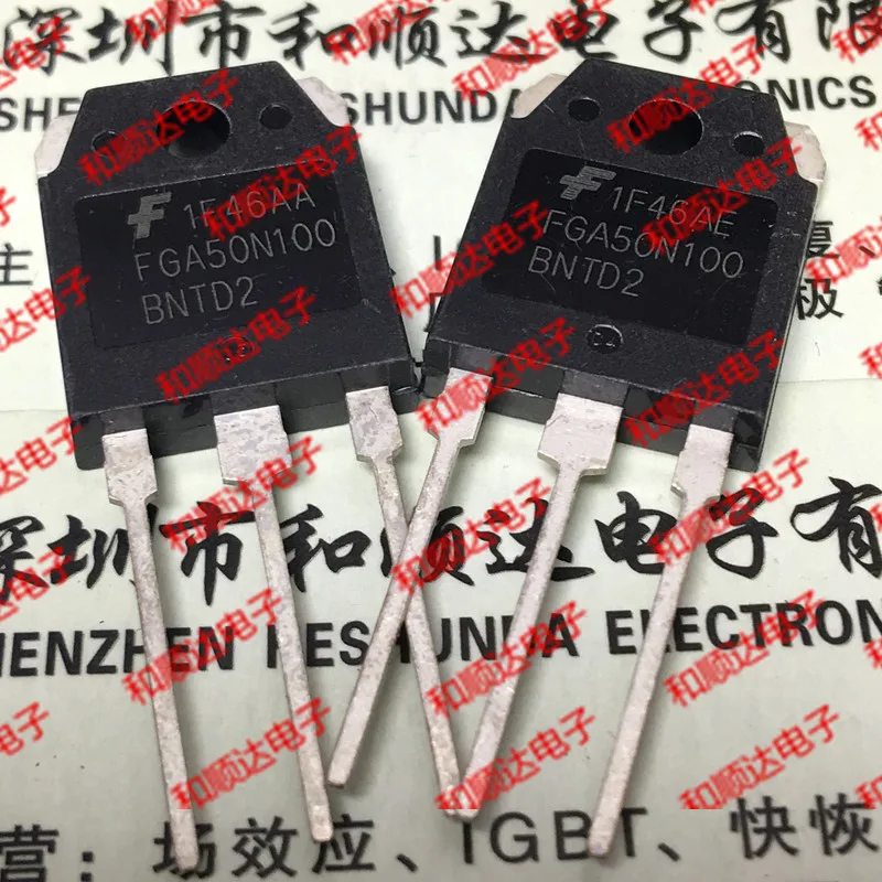 

10 шт. FGA50N100BNTD2 TO-3P с изолированным затвором (IGBT) 1000V 50A