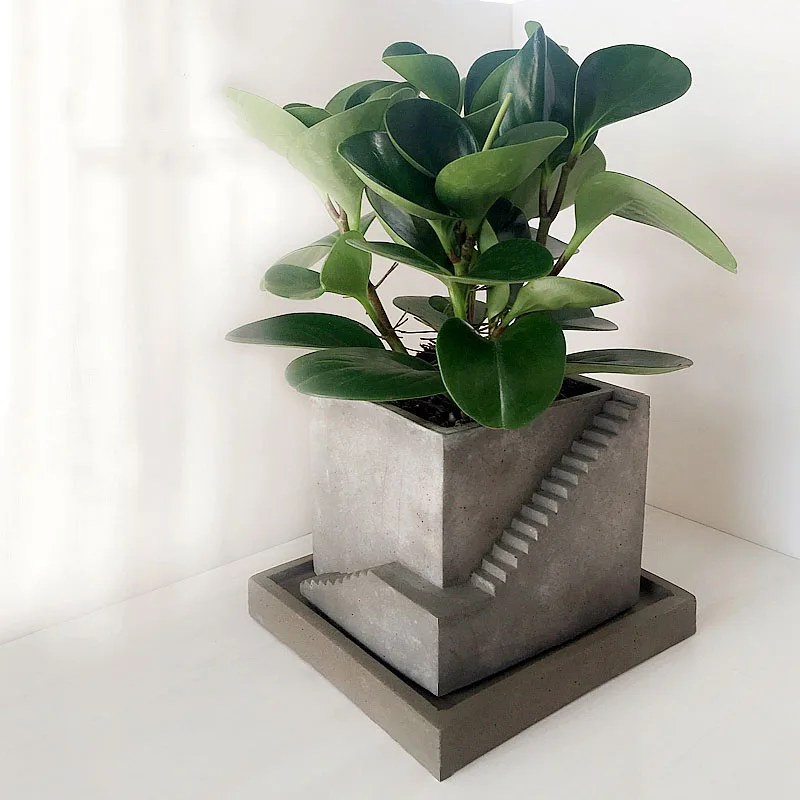 Форма для бетонного плантатора лестницы цветочный горшок цементная глина