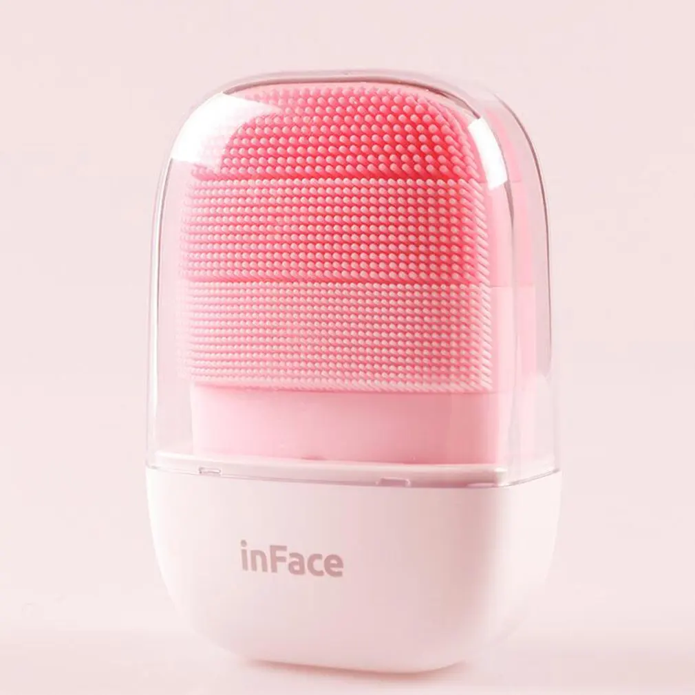 pink Xiaomi inFace Smart Sonic Clean электрическая глубокая Чистящая Щетка массажная стирка уход за лицом очиститель перезаряжаемый - Цвет: pink