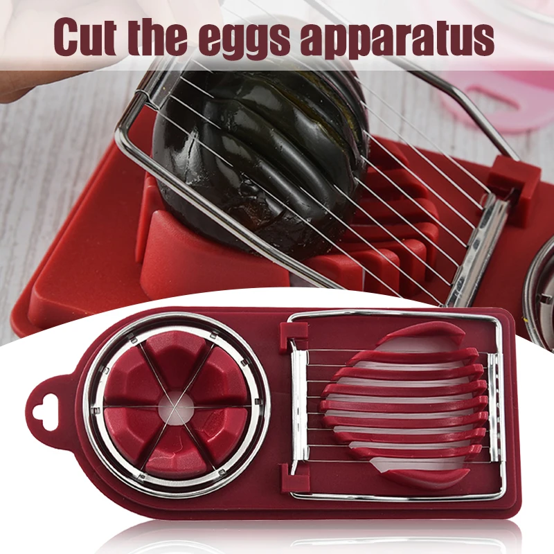 

Multifunctional Egg Slicer Cutter 2 in 1 Egg Cutter Stainless Steel Fruit Slicer For Kitchen Accessories JW