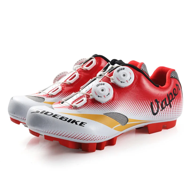 

MTB Cycling Shoes Men Pro Racing Mountain Bike Shoes PU & Nylon Breathable Auto-lock Bicycle Shoes WMS17001H
