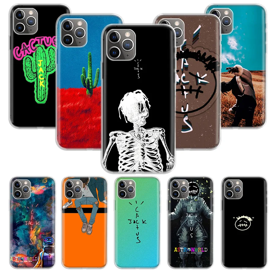 Чехол для Телефона С КАКТУСОМ Джеком тревисом Скоттом хип-хопом Apple iPhone 11 14 13 12 Pro XS