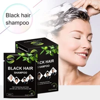 10pcsset black hair fast effective dyeing shampoo cover gray white hair smoothing moisturizing softening hair care
