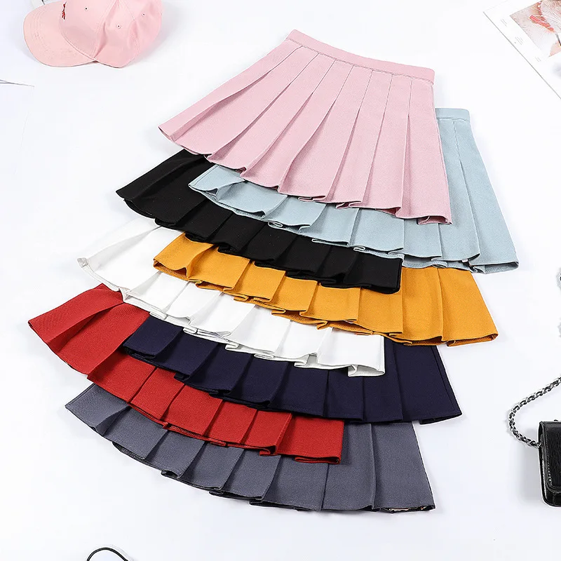 

Harajuku Preppy Style Plaid Skirts Women Mini Pleat Skirt Cute Japanese School Uniforms Ladies Jupe Kawaii Skirt Saia Faldas