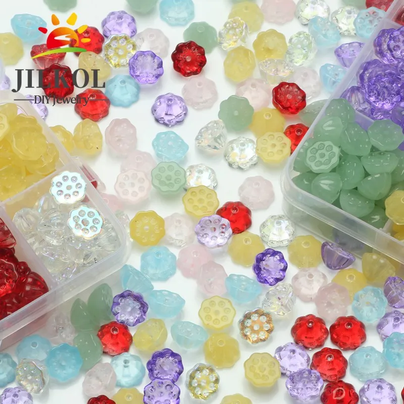 20/40 шт. лотоса бисер Мульти Градиент Цвет стеклянные бусины для изготовления