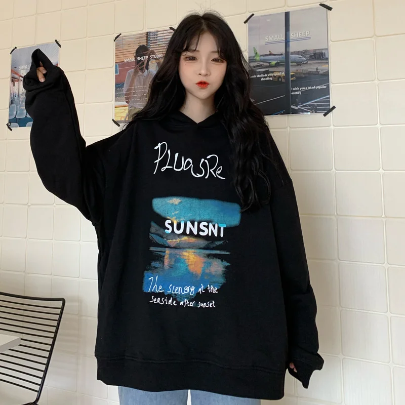 

Женский свитер осень-зима Instagram свободная Корейская версия BF Ленивый Стиль плюшевая Толстая шикарная куртка в гонконгском стиле Wn *