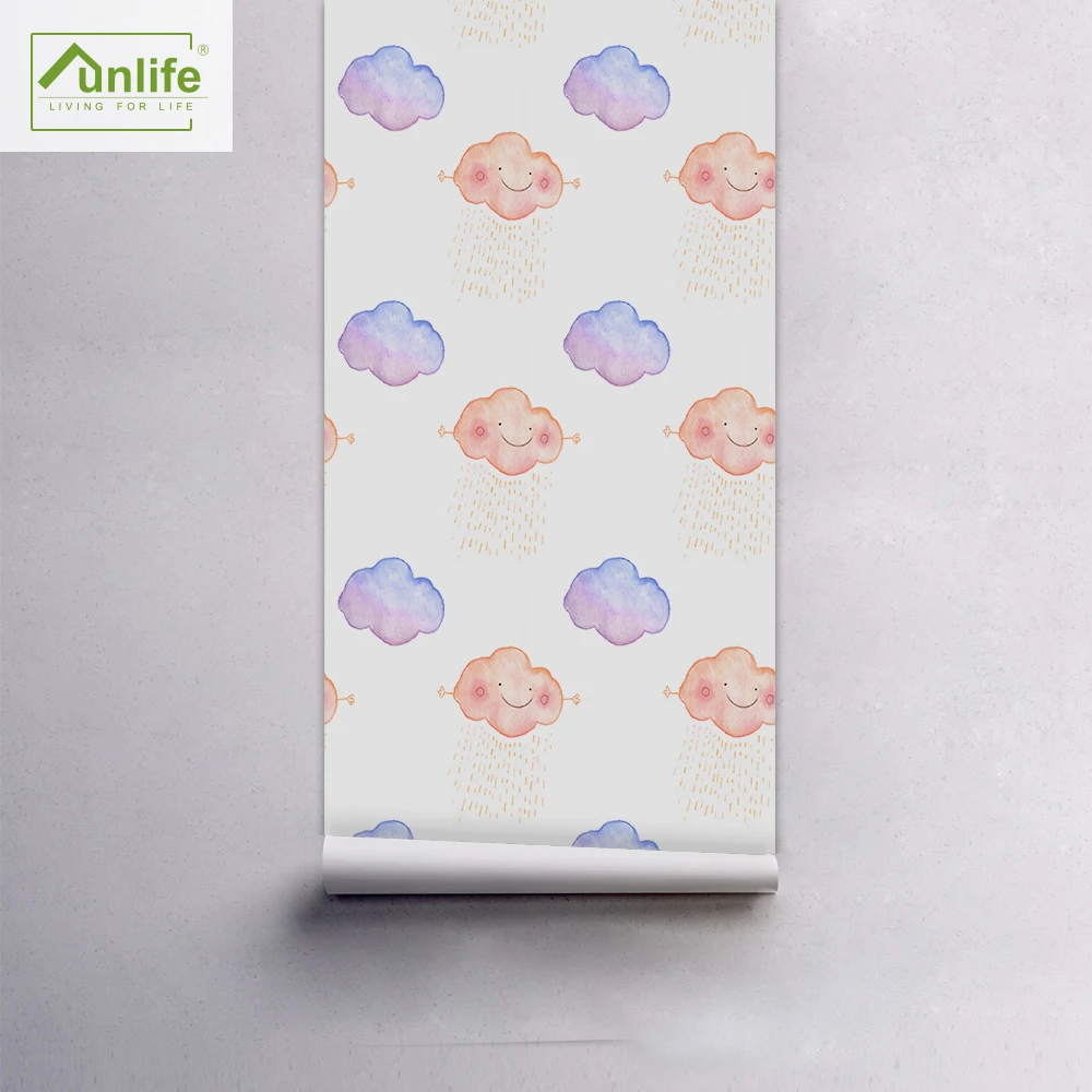 

Funlife® Easy to Clean Waterproof Self-Adhesive Nursery Baby Home Decoration Wall Stickers Wallpaper for Bedroom Children‘s Room