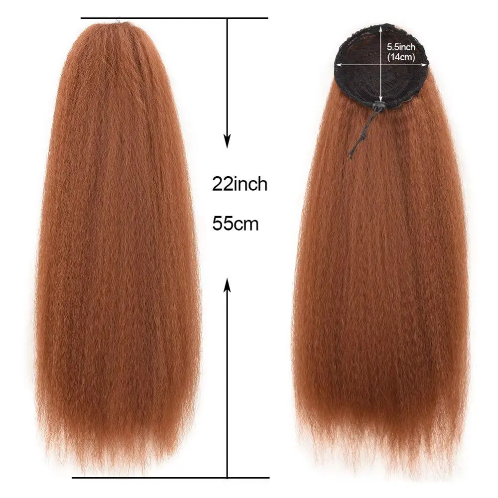 Jeedou Yaki прямые волосы хвост шнурок Updos хвостики 55 см 100 г черные коричневые