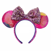 2021 New Year Shanghai Disney Sequined Minnie Mouse Ear Headband Hair band High Quality Hair Accessories