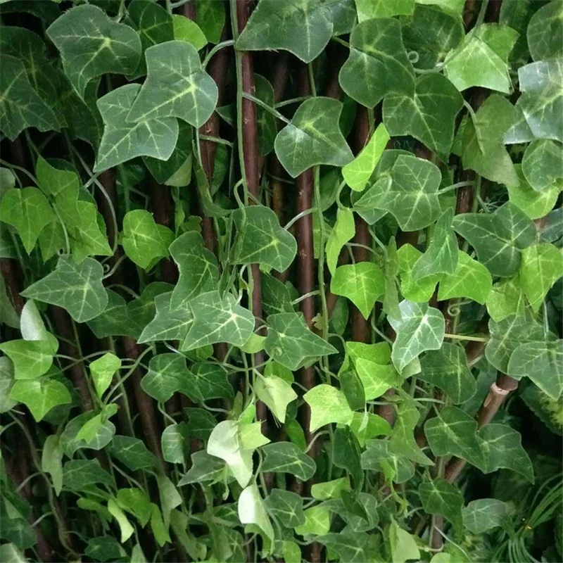 

1 strip 2.4M (100 leaves leaf ) home decoration artificial ivy leaf wreath plant vine fake leaf flower creeper green ivy wreath