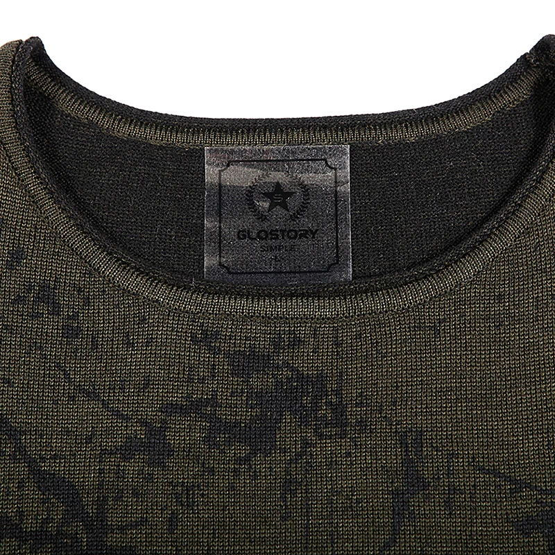 GLO-STORY мужские повседневные Пуловеры 2020 Свитера с круглым вырезом свитера MMY-6863 |