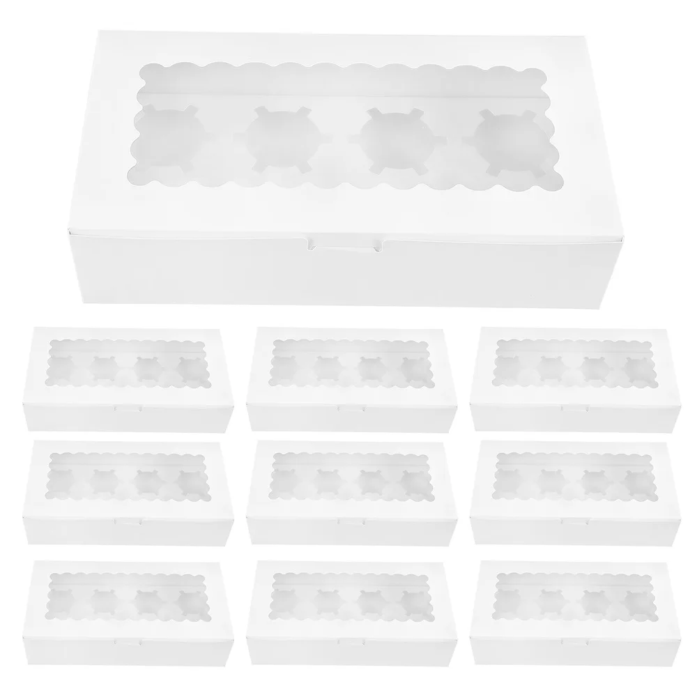 

10pcs Creative Muffin Cake Box Paper Muffin Cake Case Cupcake Packing Box