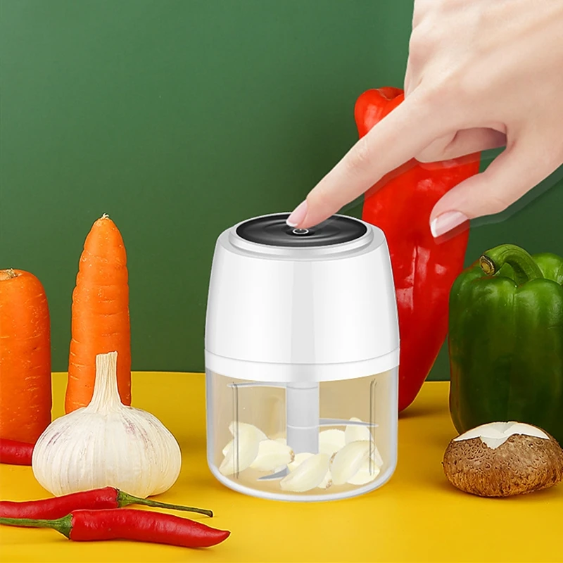 

Electric Meat Grinder Wireless Mini Kitchen Chopper USB Charging Garlic Food Vegetable Masher Kitchen Garlic Crusher 100/250ML