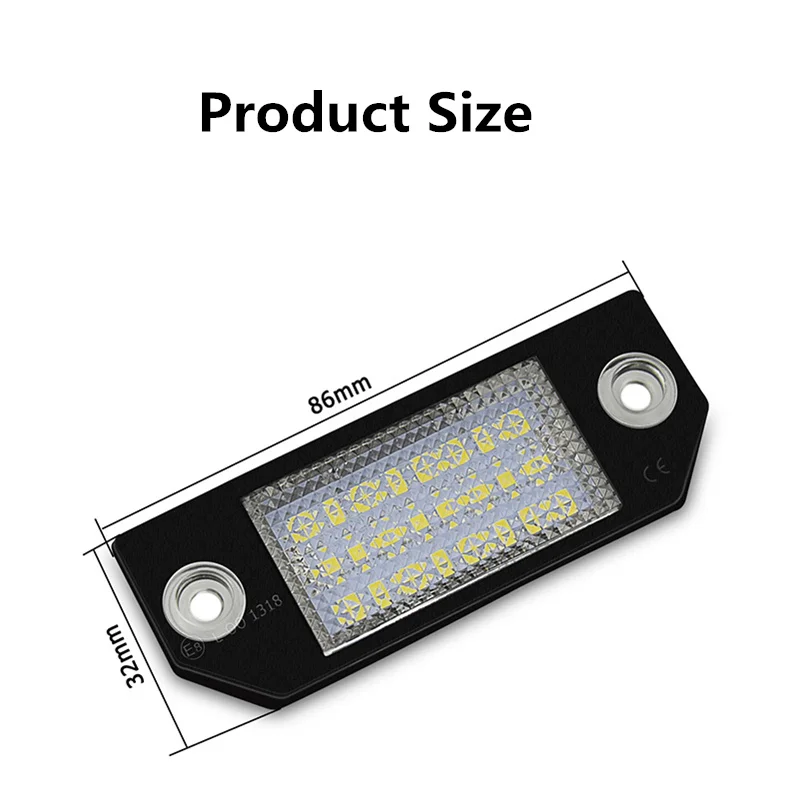 2 шт. Автомобильные светодиодные лампы для номерного знака Ford Focus MK2 2003 |