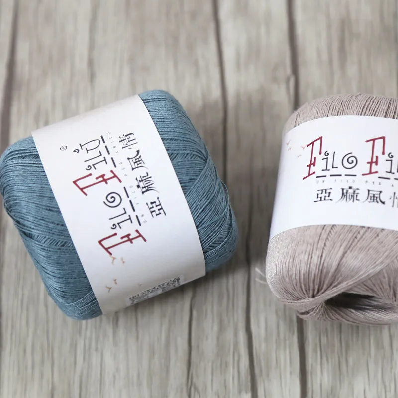 6 шт. 40 г/шар 100% лен ручная работа крючок игольчатая линия накидка кардиган пряжа |