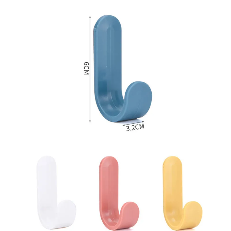 Красочные 6 шт./компл. сильный клей бесшовные крючки до кухонные инструменты