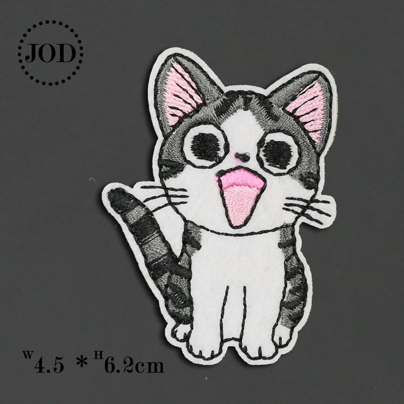 5 шт. утюжок на котенка детские вышитые нашивки для одежды в полоску аппликация