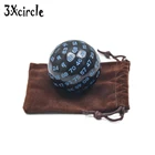 Односторонние полигедрические игральные кости D100 100, однотонный черный цвет с синими цифрами 49 мм, большой размер, лучшие подарки
