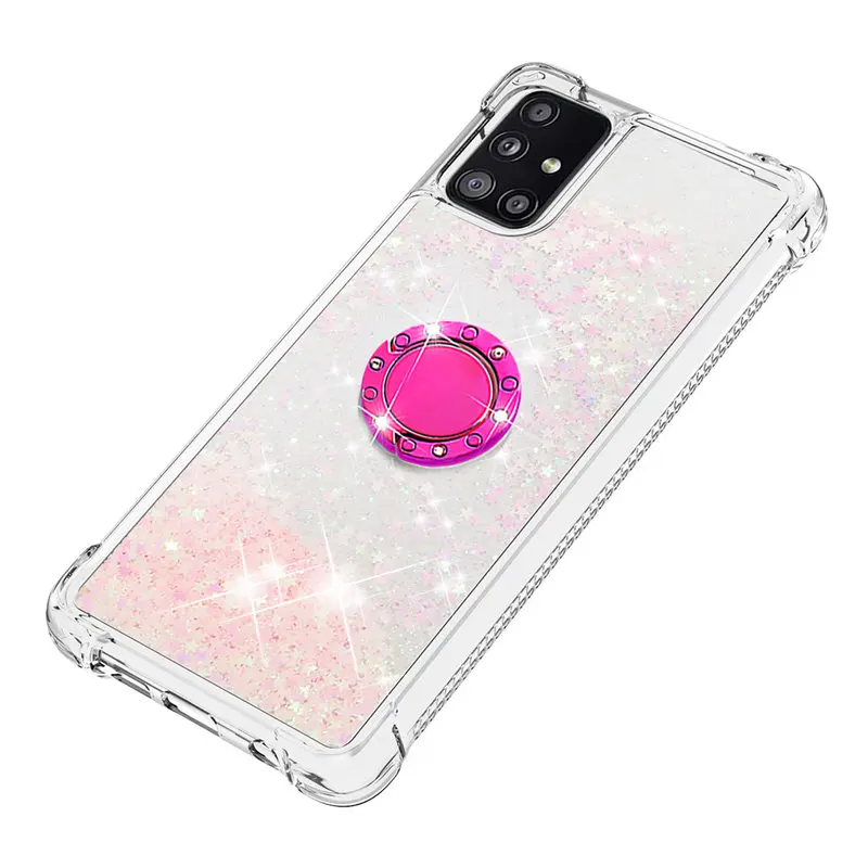 

Case For Samsung Galaxy A51 5G Glitter Liquid Quicksand Silicone Back Cover For Samsung A51 5G SM-A516B A516B A516 Silicone Case