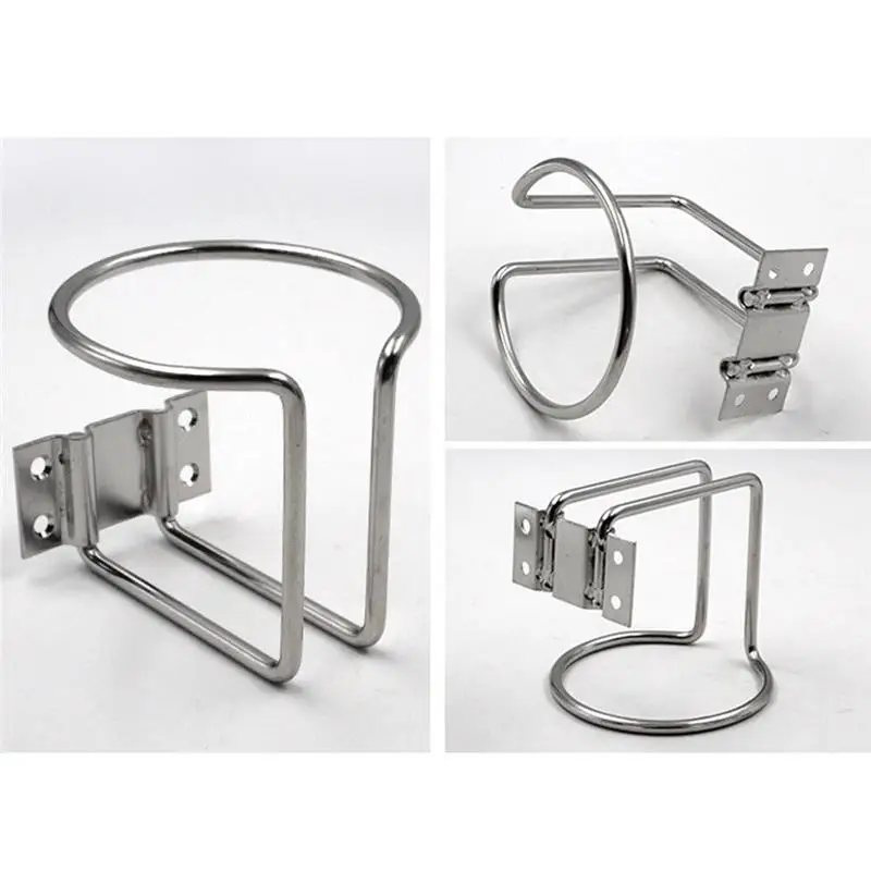 

2 Pcs Stainless Steel Marine Yacht Cup Holder with Screws Truck Cup Holder Auto Cup Holder RV Cup Holder for Yachts Cars