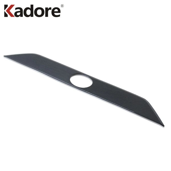 Carbon Fiber Plastic Для Toyota RAV4 RAV 4 ABS хромированная отделка Задняя Крышка багажника Крышка Багажника полосы задняя дверь загрузки аксессуары для отделки - Цвет: Carbon Fiber Plastic