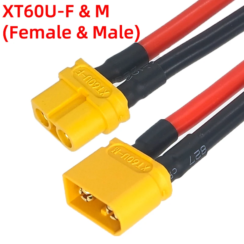 Кабельный разъем Amass XT60 штекер гнездо XT60U Покрытие оболочки 14AWG 12AWG силиконовый