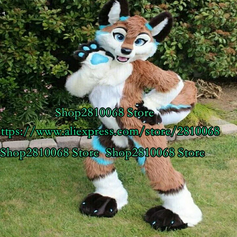 Высококачественный костюм Талисман из длинной лисы Хаски собаки меха волка Ddult
