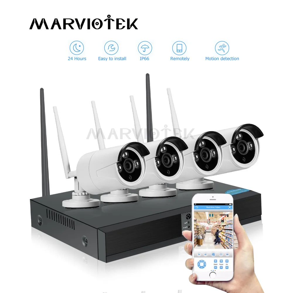 Домашняя камера видеонаблюдения Wi Fi 1080P IP DVR наборы CCTV система комплект защита от
