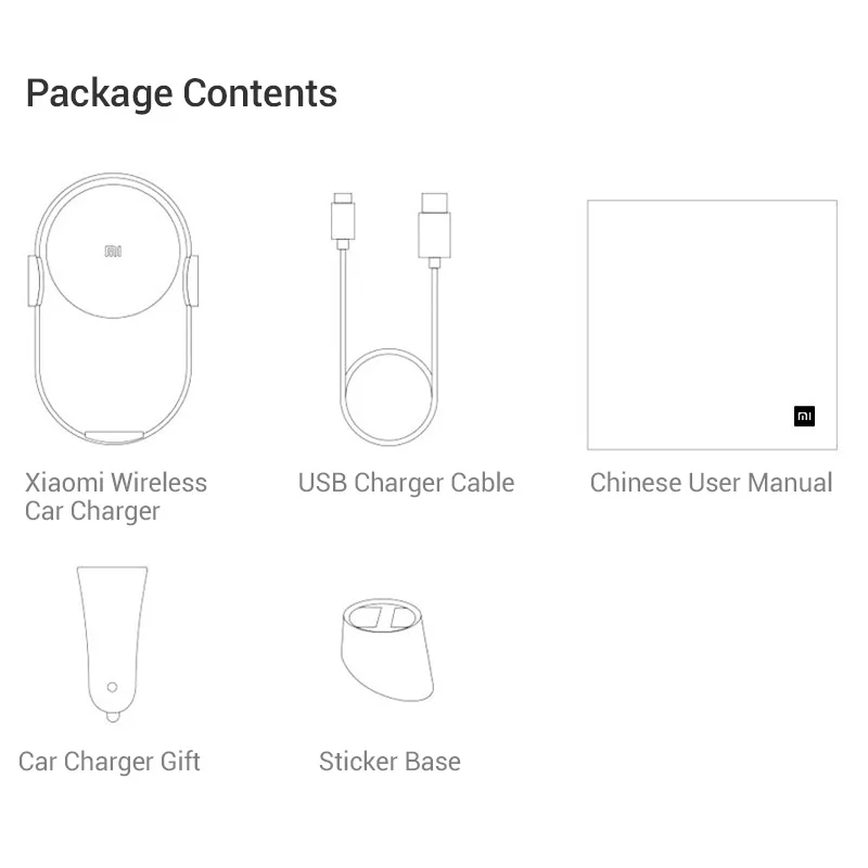 Глобальная версия Xiaomi Mi Band 20 Вт макс. Беспроводная автомобильное зарядное