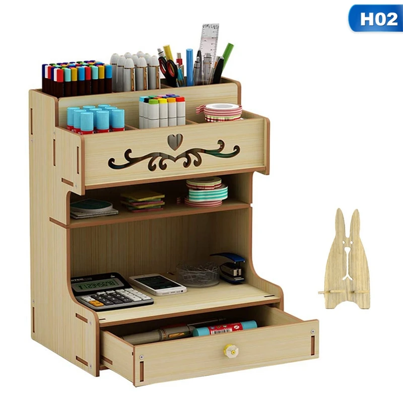 

Pen Holder Storage Box Office Desk Shelf Large Capacity Fashion Simple Multi-purpose Storage Rack To Send Mobile Phone Holder