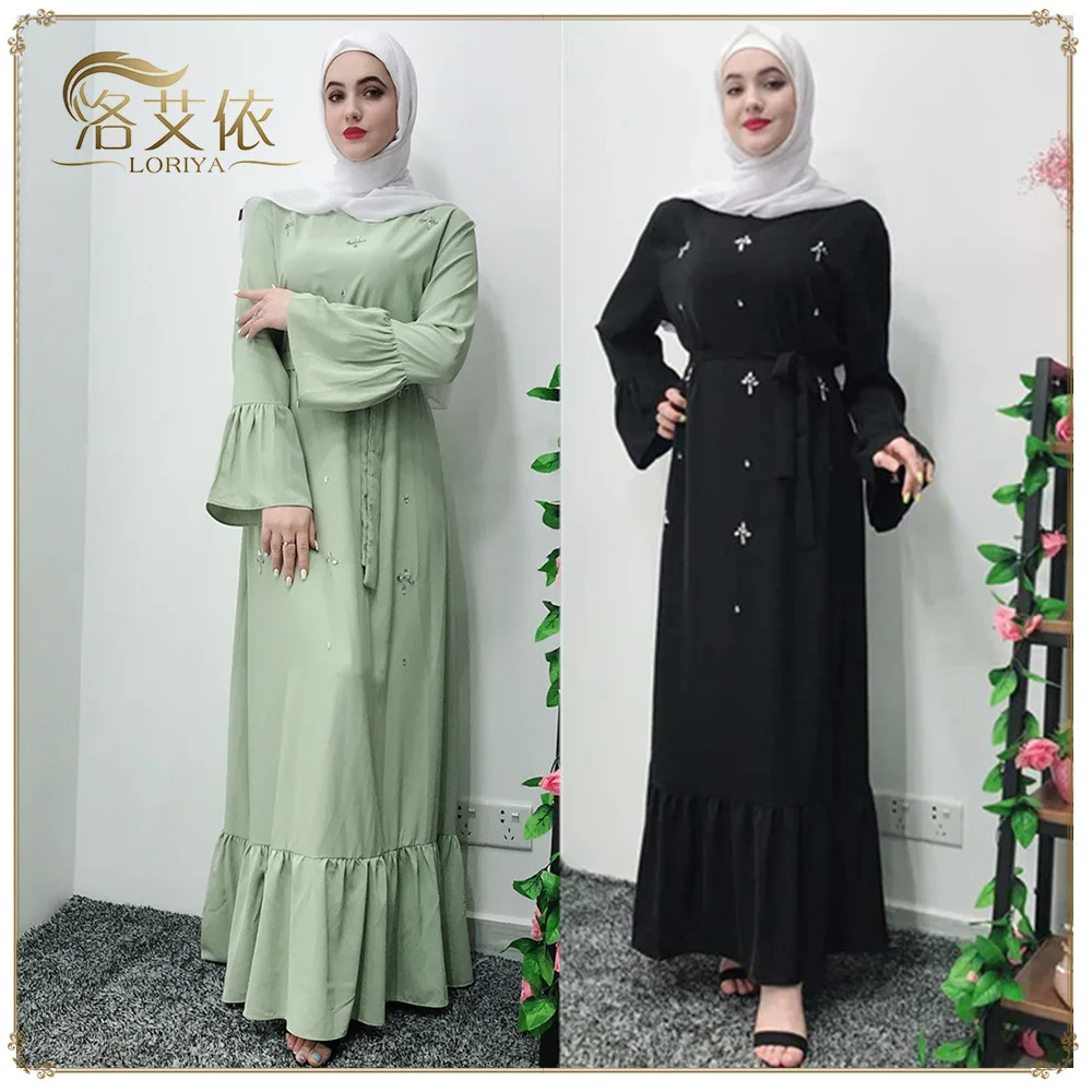 

Ramadan Abaya Dubai Turkey Long Dresses for Muslim Women Hijab Dress Islam Clothing Caftan Kaftan Kimono Robes De Moda Musulmana