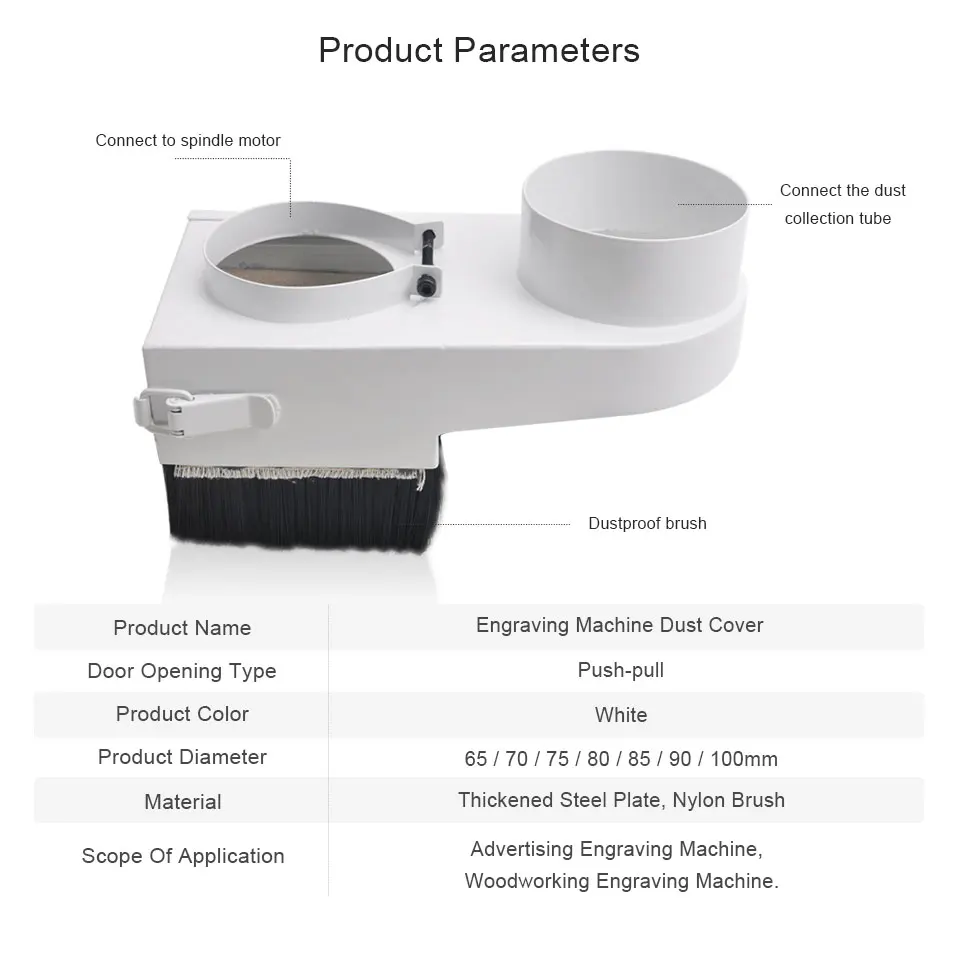 Щетка Daedalus для сбора пыли ЧПУ шпиндельного двигателя фрезерного станка