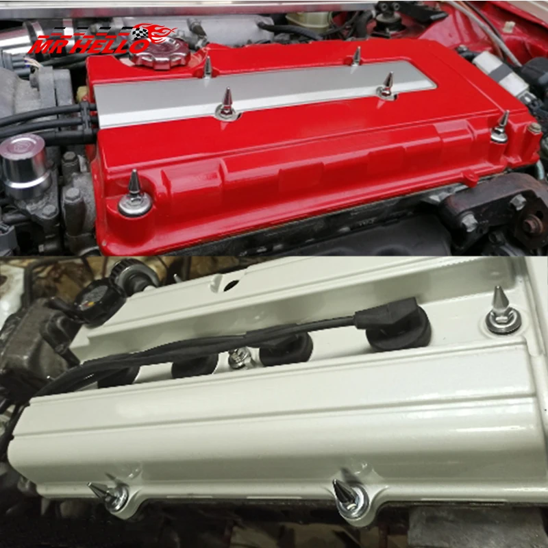 JDM СТИЛЬ M6X1.0 хромированные шипы болт Шипованная крышка клапана моторного отсека
