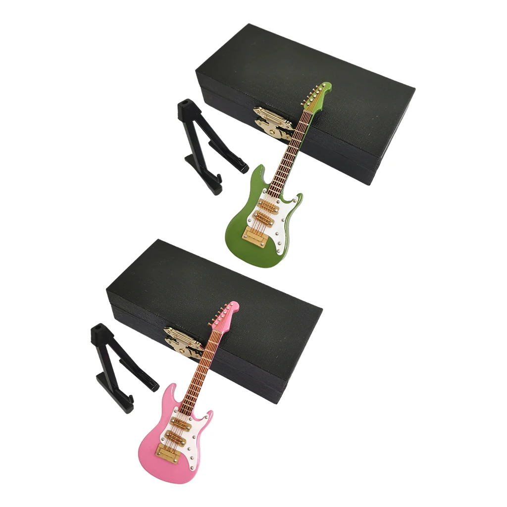 Миниатюрная деревянная электрическая гитара 10 см модель украшения декоративная