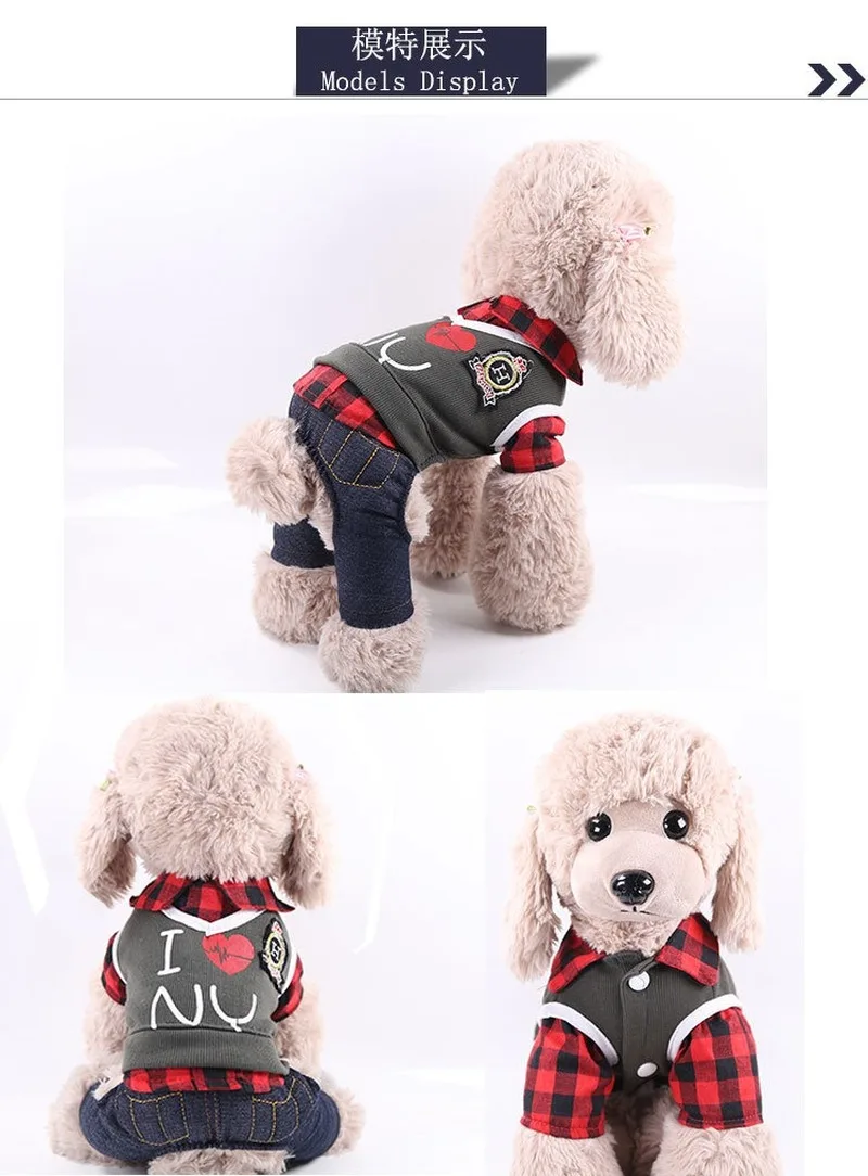 

Classic School Uniform Dog Clothes Badge Spring Autumn Pants and Dress for Dogs Small Teddy Plaid Clothing Black Ropa Para Perro