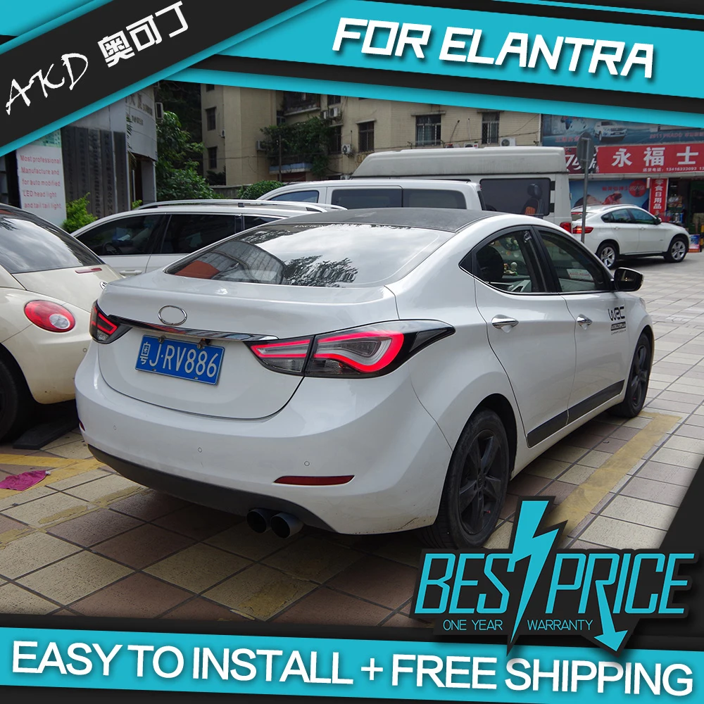 АКД автомобильного тюнинга задних фонарей для Hyundai Elantra 2012 2016 сигнальных огней