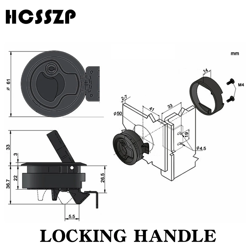 4 шт. 2 &quotпластиковые раздвижные защелки для шлаков ручка с кольцом подъема