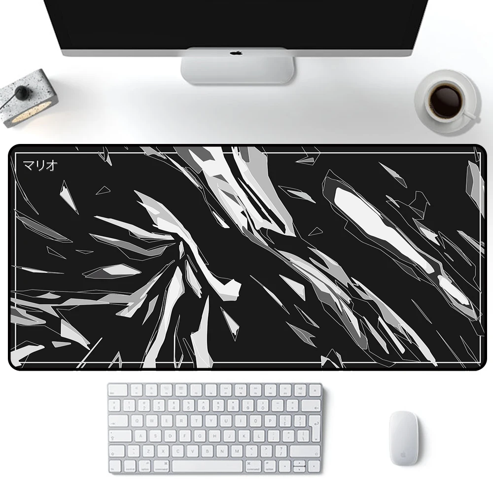 Personalized Canvas Carpet Desktop Mat Computer Gaming Mouse Pad Black and White Mousepad Xxl Pink Large Mouse Pad Japanese Desk