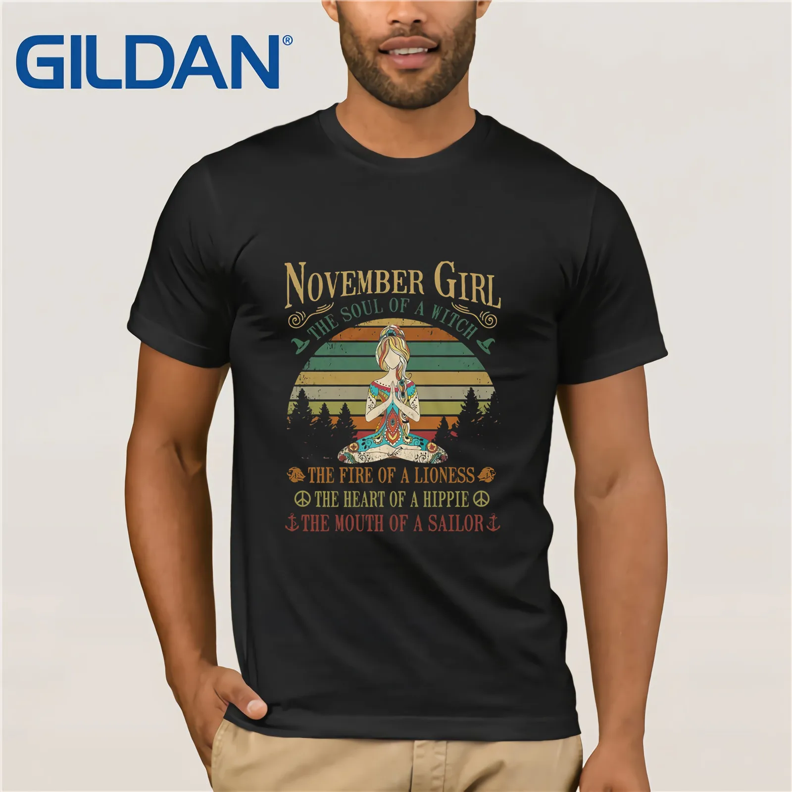 November/футболка для девочек душа ведьмы Огонь львицы Сердце хиппи Йога Забавные