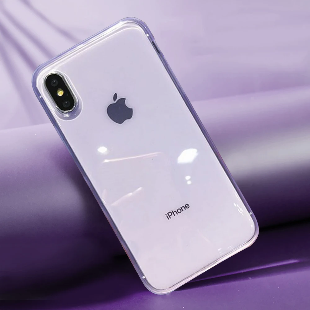 Роскошный прозрачный силиконовый цветной чехол для iPhone 11 Pro X XR XS Max 8 7 6 6S Plus мягкий
