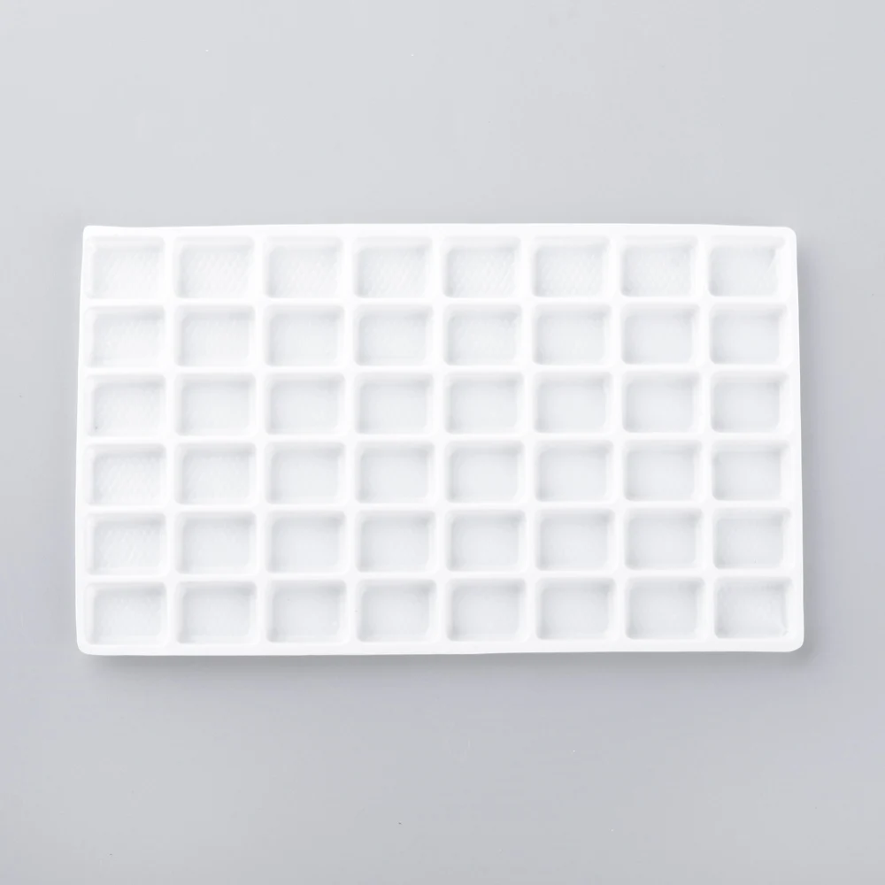 

20 pc Plastic Jewelry Display Trays 48 Compartments White 127x75x4mm