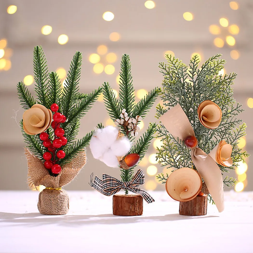 

Mini Christmas Tree Table Desk Decor Xmas Small Pine Tree For Christmas Party Ornament Home Decor New Year 2022